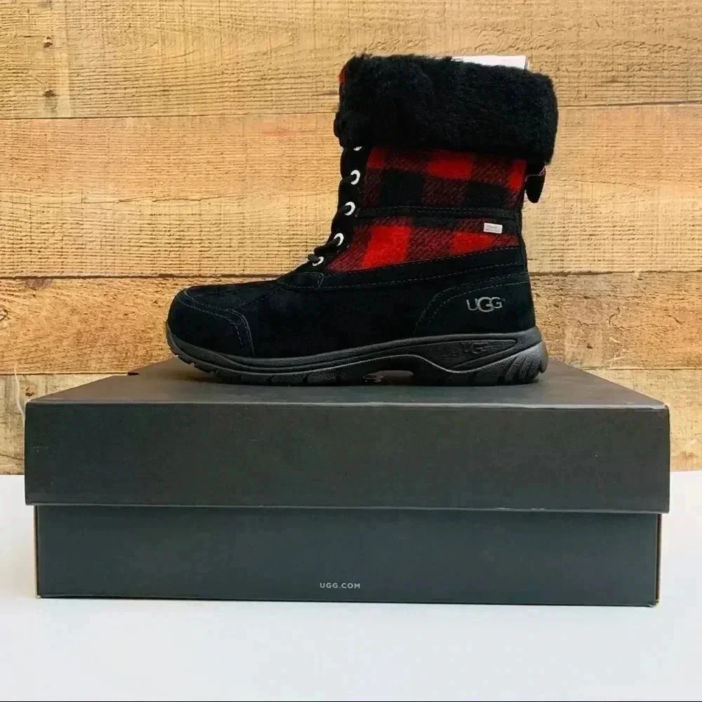 NWT UGG Butte Redwood Boots Plaid Style